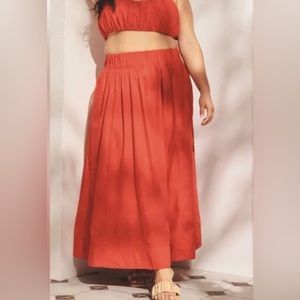 Abercrombie & Fitch Resort Volume Maxi Skirt